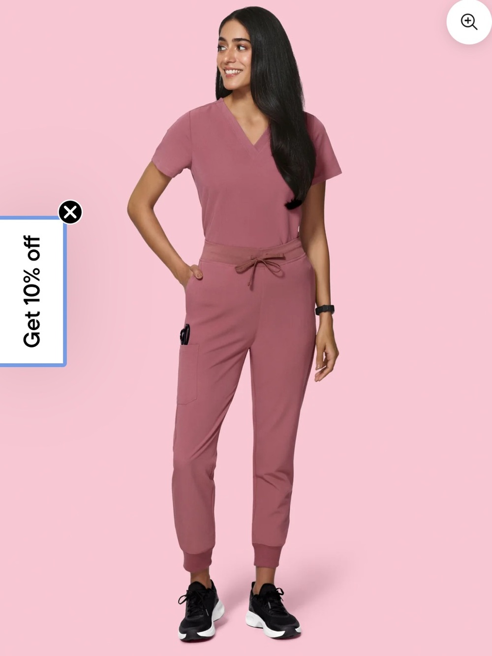 SOLD Mandala Matching Women's Scrub Set Mauve Size M